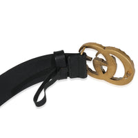Black Smooth Calfskin Pearly GG Marmont Belt 95/38