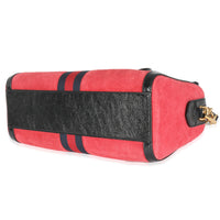 Red Suede Medium Ophidia Boston Bag