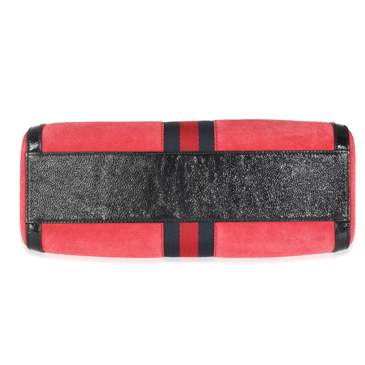 Red Suede Medium Ophidia Boston Bag
