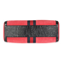 Red Suede Medium Ophidia Boston Bag