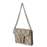 Beige GG Supreme Canvas Dionysus Card Holder On Chain