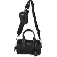 Black Re-Nylon Re-Edition 2005 Top Handle Crossbody Bag