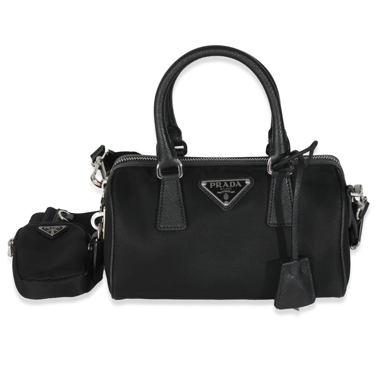 Black Re-Nylon Re-Edition 2005 Top Handle Crossbody Bag