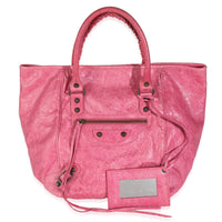 Pink Agneau Classic Hardware S Sunday Tote