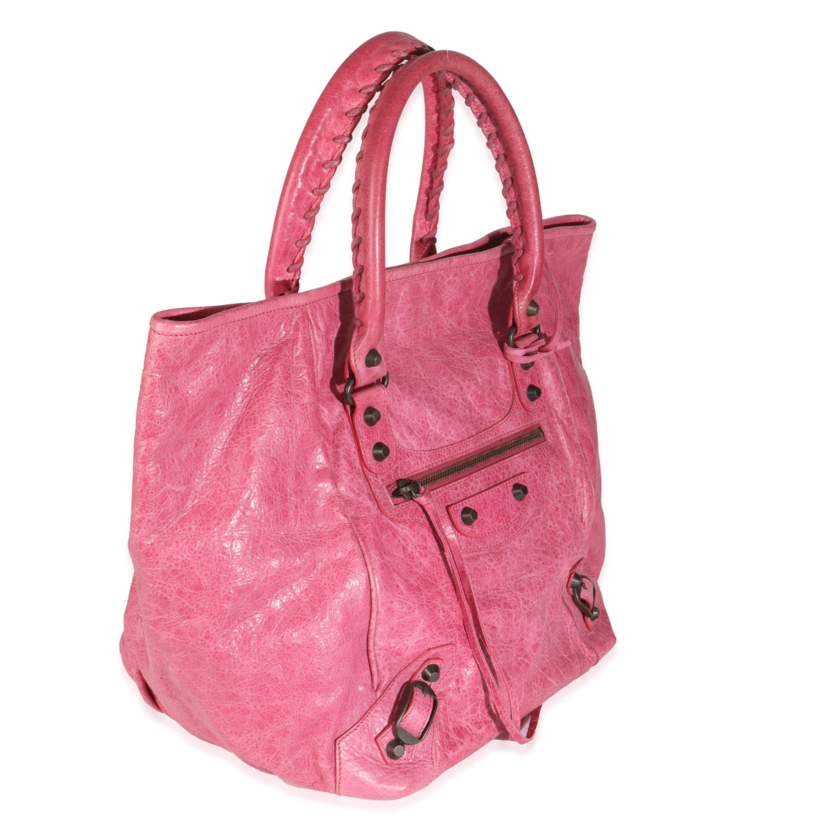 Pink Agneau Classic Hardware S Sunday Tote