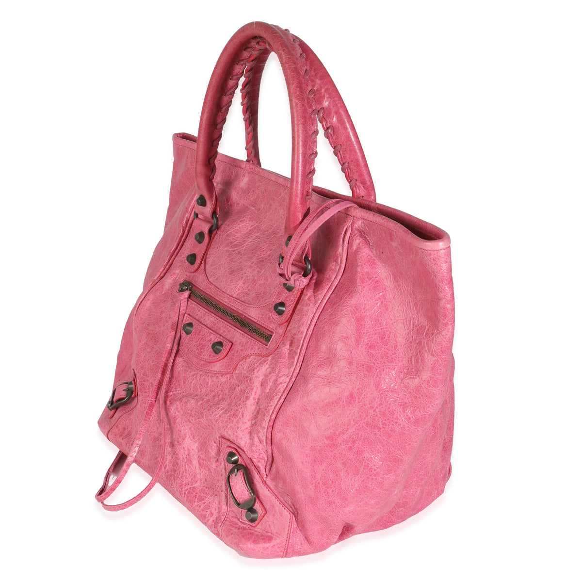 Pink Agneau Classic Hardware S Sunday Tote