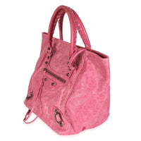 Pink Agneau Classic Hardware S Sunday Tote