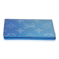 Blue Monogram Clouds Canvas Pocket Organizer