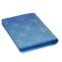 Blue Monogram Clouds Canvas Pocket Organizer