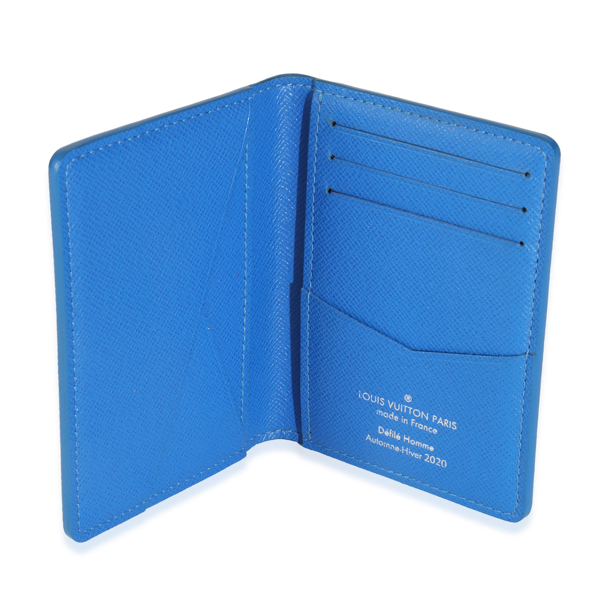 Blue Monogram Clouds Canvas Pocket Organizer