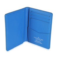 Blue Monogram Clouds Canvas Pocket Organizer