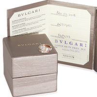 Rose Gold Mother Of Pearl and Diamond Serpenti Viper Ring