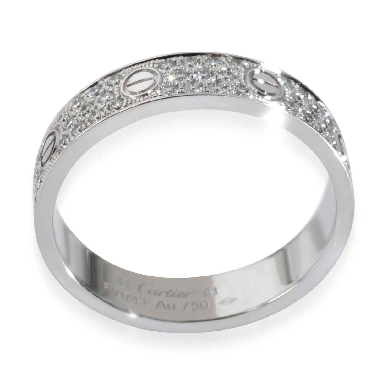 White Gold Diamond Small Model Love Ring