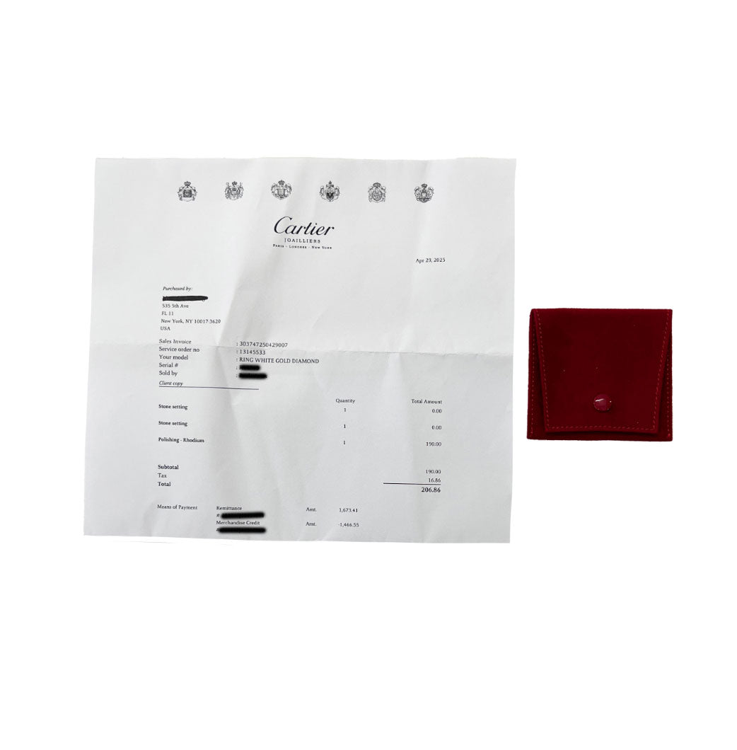 White Gold Diamond Small Model Love Ring