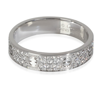 White Gold Diamond Small Model Love Ring
