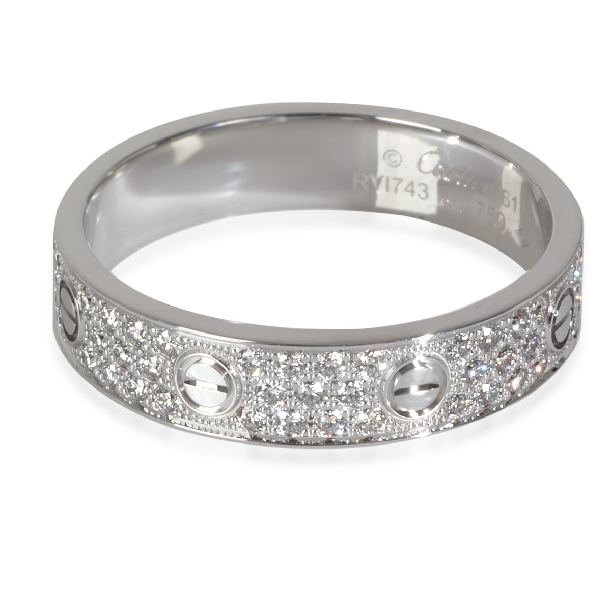 White Gold Diamond Small Model Love Ring