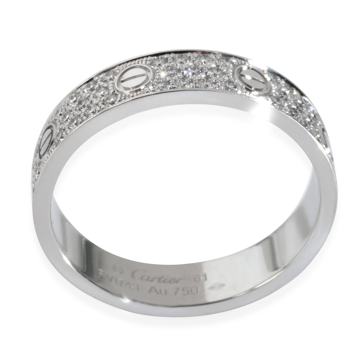 White Gold Diamond Small Model Love Ring