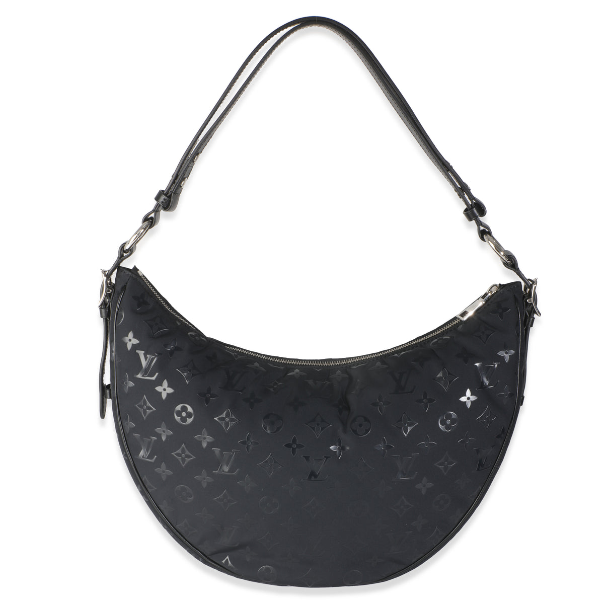 Polar Night Nylon Monogram Loop Pocket Hobo