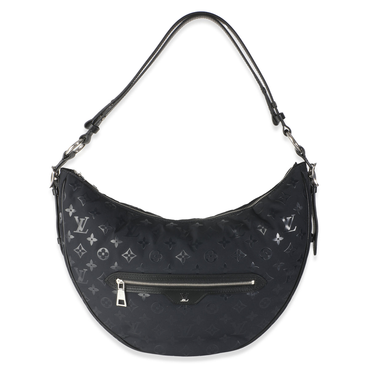 Polar Night Nylon Monogram Loop Pocket Hobo