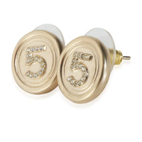 Gold-Plated  2021 Number 5 Stud Earrings