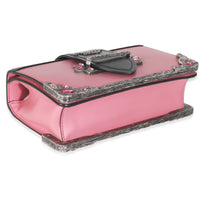 Pink Calfskin Embellished Small Cahier Bag