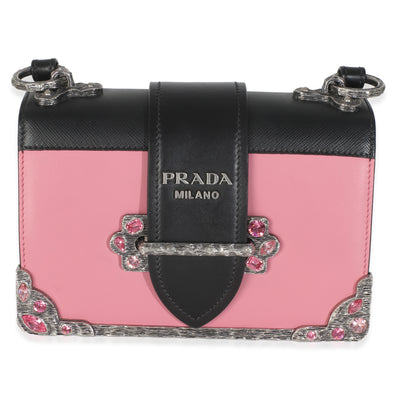 Pink Calfskin Embellished Small Cahier Bag