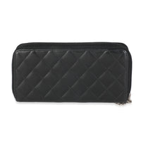 Vintage Black Quilted Lambskin Cambon Wallet