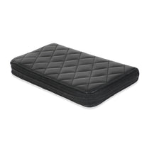 Vintage Black Quilted Lambskin Cambon Wallet