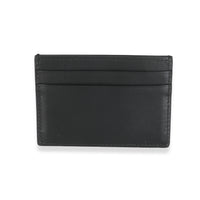 Black Leather Slim Logo Card Holder