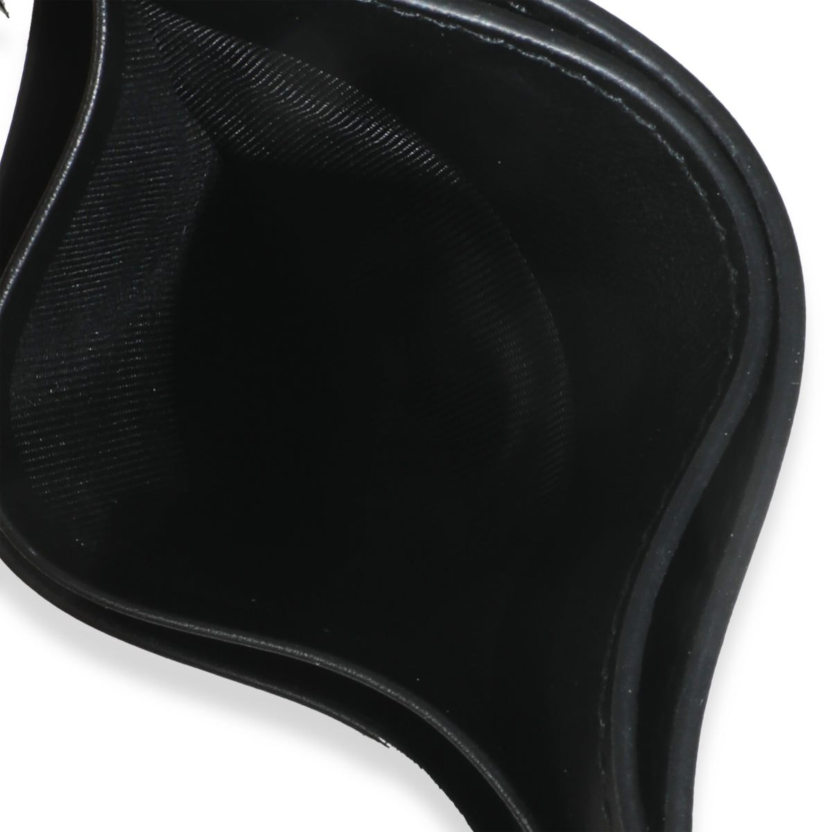 Black Leather Slim Logo Card Holder