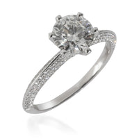 1.44 ct Diamond Pave Tiffany Setting Engagement Ring