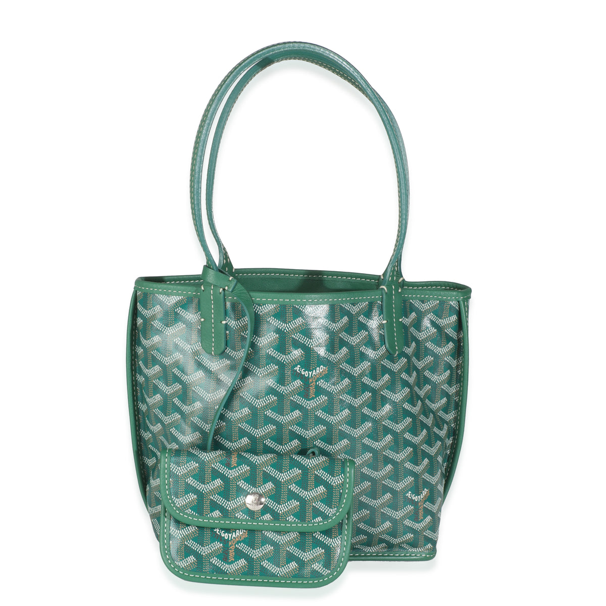 Green Goyardine Canvas Mini Anjou