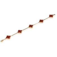 Yellow Gold Carnelian Vintage Alhambra Bracelet