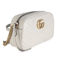 Light Grey Matelasse Calfskin Small GG Marmont