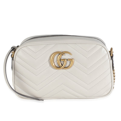 Light Grey Matelasse Calfskin Small GG Marmont