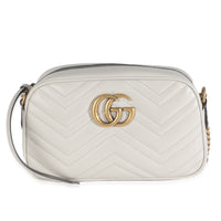 Light Grey Matelasse Calfskin Small GG Marmont