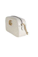 Light Grey Matelasse Calfskin Small GG Marmont