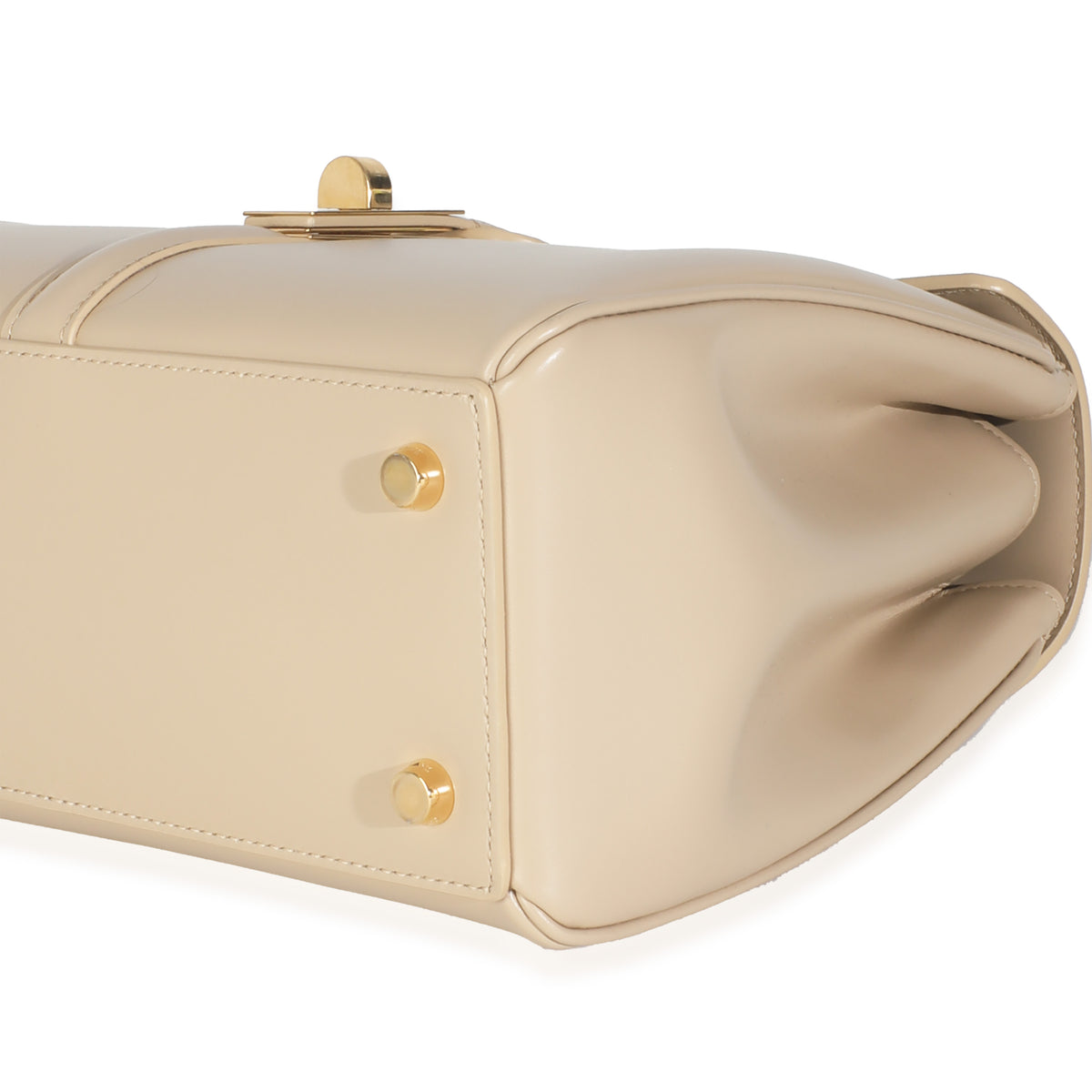 Limestone Satinated Calfskin Small 16 Top Handle Bag