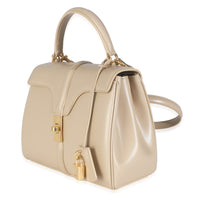 Limestone Satinated Calfskin Small 16 Top Handle Bag