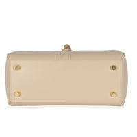 Limestone Satinated Calfskin Small 16 Top Handle Bag