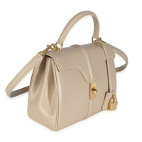 Limestone Satinated Calfskin Small 16 Top Handle Bag