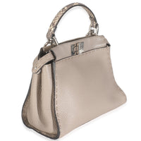 Python Grey Calfskin Selleria Mini Peekaboo
