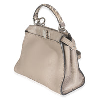 Python Grey Calfskin Selleria Mini Peekaboo