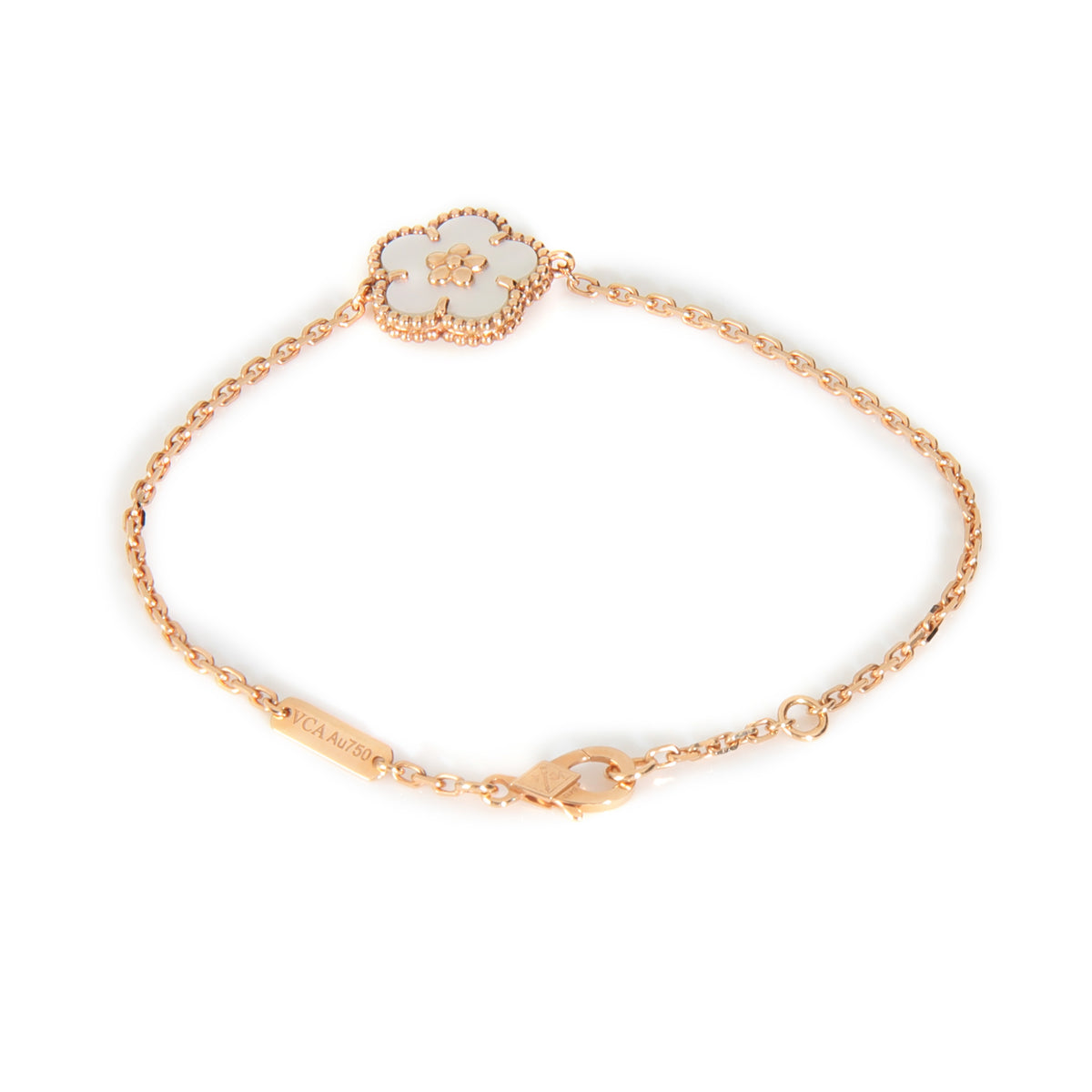 Rose Gold Mother Of Pearl Lucky Spring Plum Blossom Bracelet