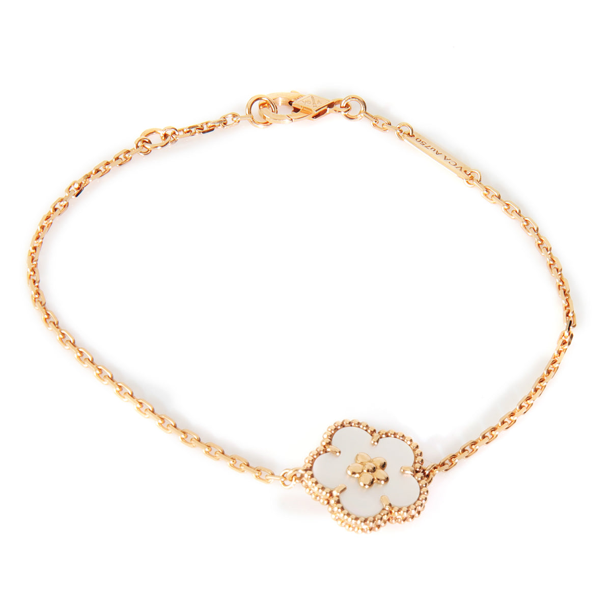 Rose Gold Mother Of Pearl Lucky Spring Plum Blossom Bracelet