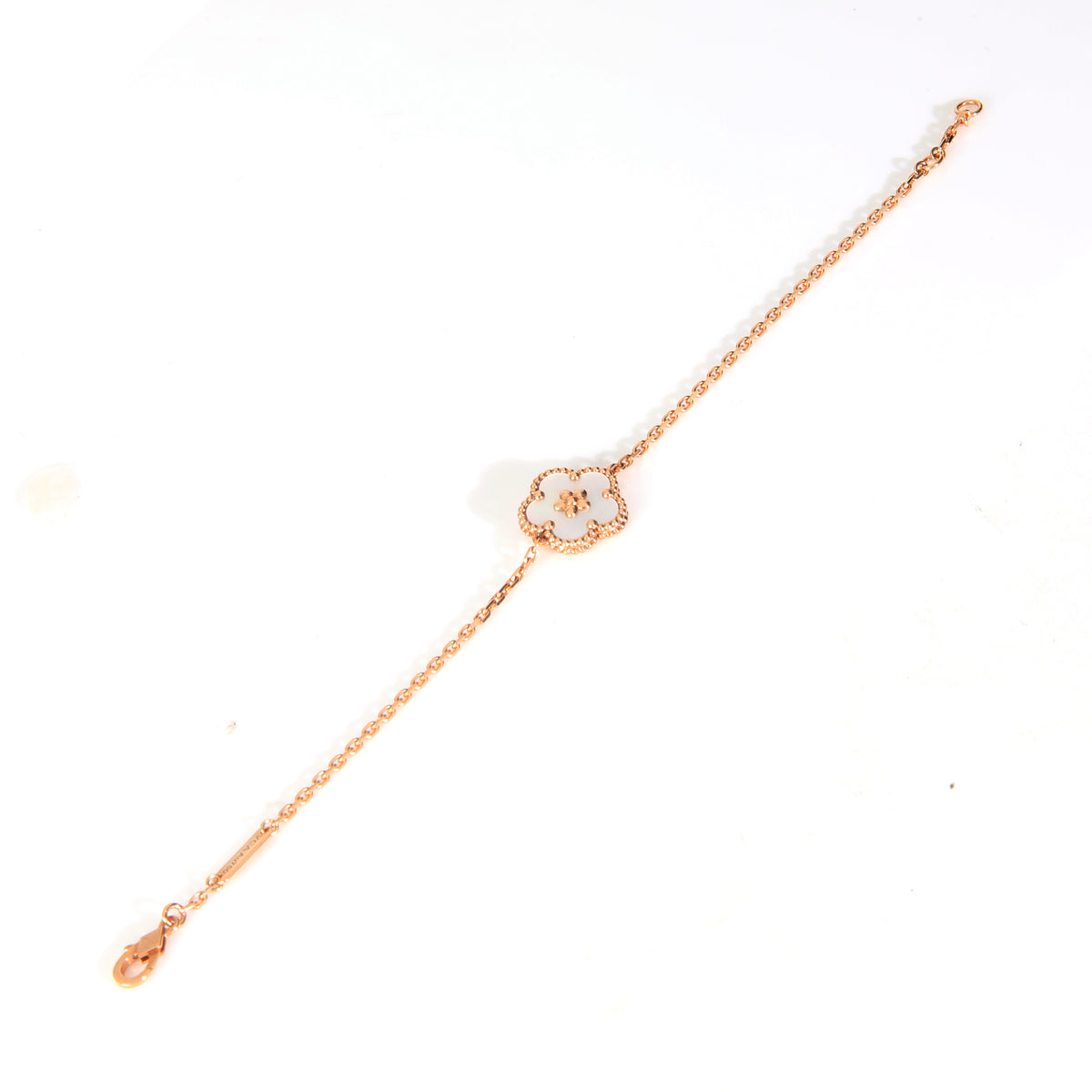 Rose Gold Mother Of Pearl Lucky Spring Plum Blossom Bracelet