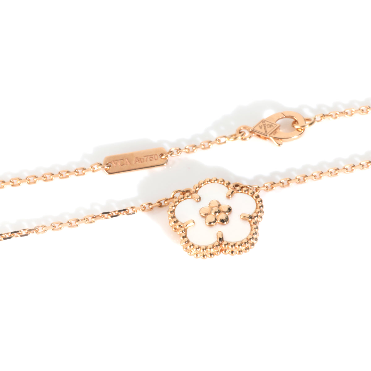 Rose Gold Mother Of Pearl Lucky Spring Plum Blossom Pendant