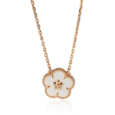 Rose Gold Mother Of Pearl Lucky Spring Plum Blossom Pendant