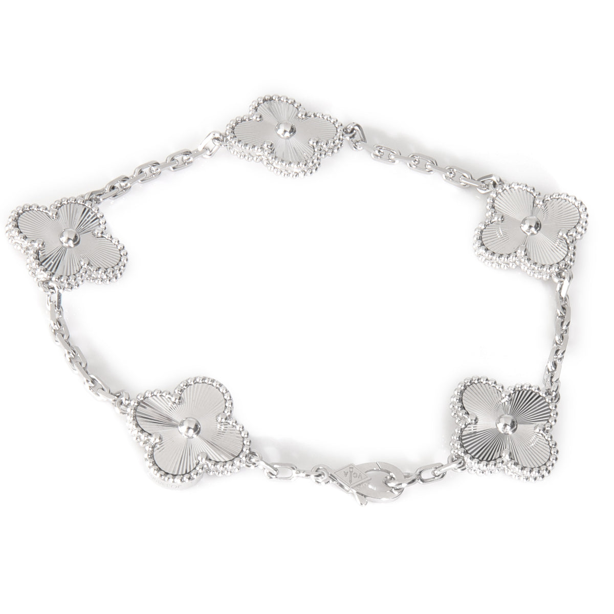 White Gold  Vintage Alhambra Bracelet