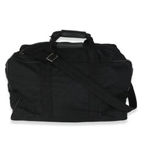 Black Tessuto Nylon Logo Plate Large Duffle Bag